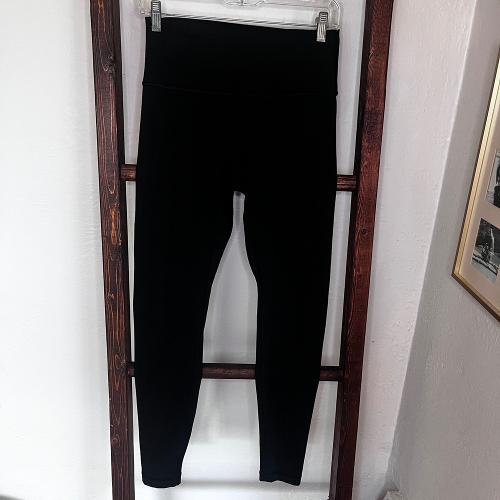 Lululemon Womens Black High Rise Activewear Leggings Yoga Pants Full Length 8